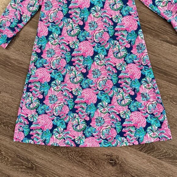 Lilly Pulitzer Dresses Solia ChillyLilly Oyster Bay Navy Shroom With A View New - Picture 4 of 7
